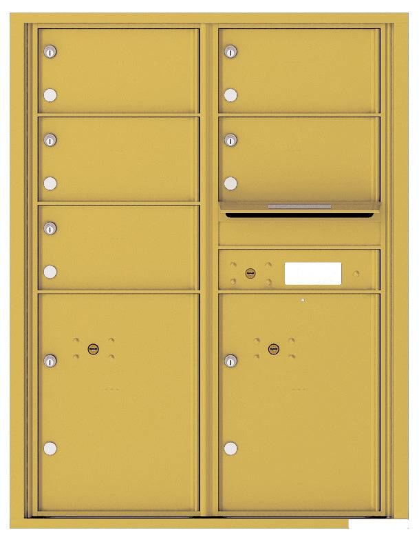 Versatile Front Loading Single Column Commercial Mailbox with 9 Tenant Doors and Outgoing Mail Slot-Gold Speck (GS)