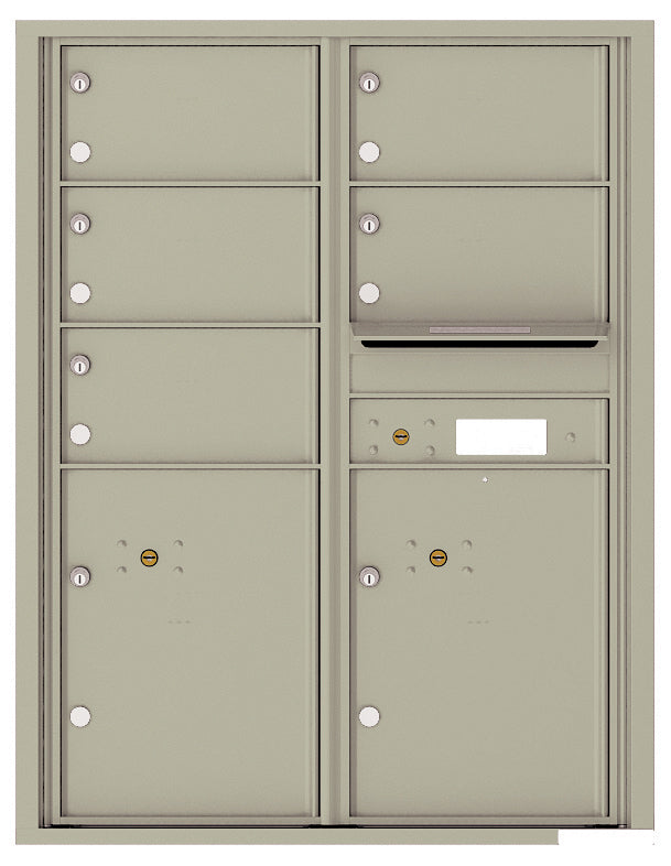 Versatile Front Loading Single Column Commercial Mailbox with 9 Tenant Doors and Outgoing Mail Slot-Postal Grey (PG)