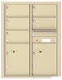 Versatile Front Loading Single Column Commercial Mailbox with 9 Tenant Doors and Outgoing Mail Slot-Sandstone (SD)