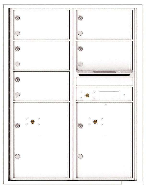 Versatile Front Loading Single Column Commercial Mailbox with 9 Tenant Doors and Outgoing Mail Slot-White (WH)