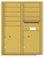 Versatile Front Loading Double Column Commercial Mailbox with 9 Tenant Doors and 2 Parcel Lockers-Gold Speck (GS)