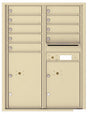 Versatile Front Loading Double Column Commercial Mailbox with 9 Tenant Doors and 2 Parcel Lockers-Sandstone (SD)