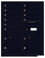 Versatile Front Loading Double Column Commercial Mailbox with 10 Tenant Doors and 2 Parcel Lockers-Black (BK)