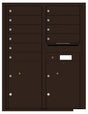 Versatile Front Loading Double Column Commercial Mailbox with 10 Tenant Doors and 2 Parcel Lockers-Dark Bronze (DB)