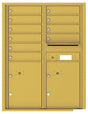 Versatile Front Loading Double Column Commercial Mailbox with 10 Tenant Doors and 2 Parcel Lockers-Gold Speck (GS)