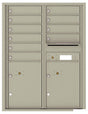 Versatile Front Loading Double Column Commercial Mailbox with 10 Tenant Doors and 2 Parcel Lockers-Postal Grey (PG)