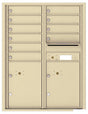 Versatile Front Loading Double Column Commercial Mailbox with 10 Tenant Doors and 2 Parcel Lockers-Sandstone (SD)