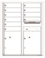 Versatile Front Loading Double Column Commercial Mailbox with 10 Tenant Doors and 2 Parcel Lockers-White (WH)