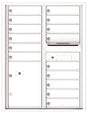 Versatile Front Loading Double Column Commercial Mailbox with 15 Tenant Doors and 1 Parcel Locker-White (WH)