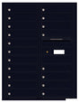 Versatile Front Loading Double Column Commercial Mailbox with 19 Tenant Doors and Outgoing Mail Slot-Black (BK)