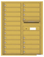 Versatile Front Loading Double Column Commercial Mailbox with 19 Tenant Doors and Outgoing Mail Slot-Gold Speck (GS)