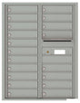 Versatile Front Loading Double Column Commercial Mailbox with 19 Tenant Doors and Outgoing Mail Slot-Silver Speck (SS)