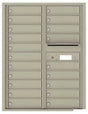 Versatile Front Loading Double Column Commercial Mailbox with 20 Tenant Doors and Outgoing Mail Slot-Postal Grey (PG)