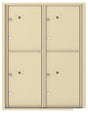 Versatile Front Loading Fully Recessed Single Column Commercial Mailbox with 2 Extra-Large Parcel Lockers-Sandstone (SD)