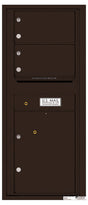 Versatile Front Loading Single Column Mailbox Collection Drop Box with Pull Down Hopper - 4C11S-02-Dark Bronze (DB)