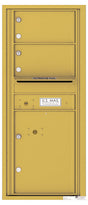 Versatile Front Loading Single Column Mailbox Collection Drop Box with Pull Down Hopper - 4C11S-02-Gold Speck (GS)