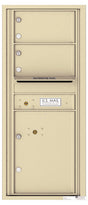 Versatile Front Loading Single Column Mailbox Collection Drop Box with Pull Down Hopper - 4C11S-02-Sandstone (SD)