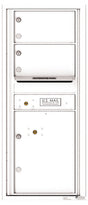 Versatile Front Loading Single Column Mailbox Collection Drop Box with Pull Down Hopper - 4C11S-02-White (WH)