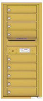 Versatile Front Loading Single Column Commercial Mailbox with 9 Tenant Doors-Gold Speck (GS)