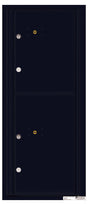 Versatile Front Loading Single Column Commercial Mailbox with 2 Parcel Lockers-Black (BK)