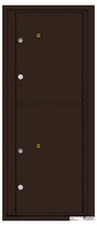 Versatile Front Loading Single Column Commercial Mailbox with 2 Parcel Lockers-Dark Bronze (DB)