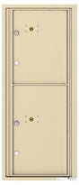 Versatile Front Loading Single Column Commercial Mailbox with 2 Parcel Lockers-Sandstone (SD)