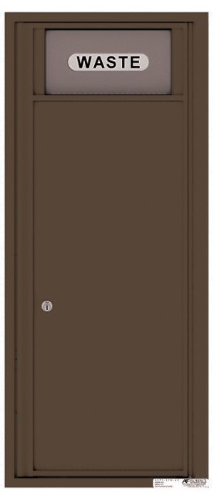 Versatile Front Loading Fully Recessed Trash Receptacle Recycling Bin-Antique Bronze (AB)