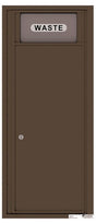 Versatile Front Loading Fully Recessed Trash Receptacle Recycling Bin-Antique Bronze (AB)