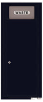 Versatile Front Loading Fully Recessed Trash Receptacle Recycling Bin-Black (BK)