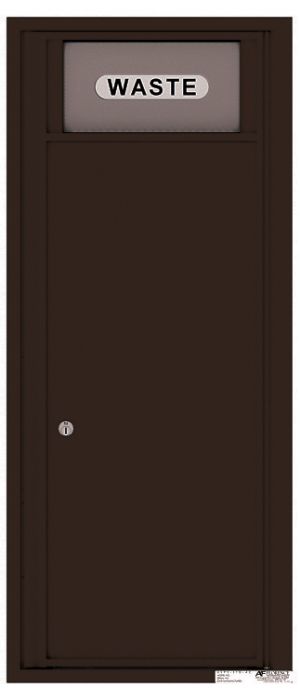 Versatile Front Loading Fully Recessed Trash Receptacle Recycling Bin-Dark Bronze (DB)