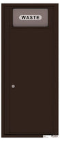 Versatile Front Loading Fully Recessed Trash Receptacle Recycling Bin-Dark Bronze (DB)
