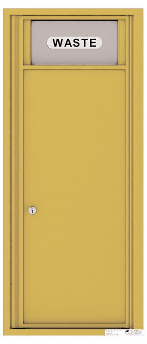 Versatile Front Loading Fully Recessed Trash Receptacle Recycling Bin-Gold Speck (GS)