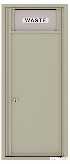 Versatile Front Loading Fully Recessed Trash Receptacle Recycling Bin-Postal Grey (PG)