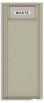 Versatile Front Loading Fully Recessed Trash Receptacle Recycling Bin-Postal Grey (PG)