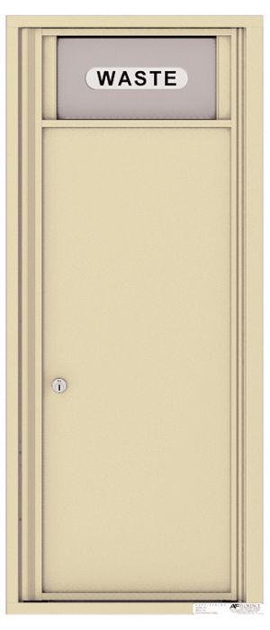 Versatile Front Loading Fully Recessed Trash Receptacle Recycling Bin-Sandstone (SD)