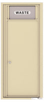 Versatile Front Loading Fully Recessed Trash Receptacle Recycling Bin-Sandstone (SD)