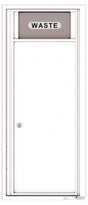 Versatile Front Loading Fully Recessed Trash Receptacle Recycling Bin-White (WH)