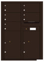 Versatile Front Loading Commercial Mailbox with 5 Tenant Doors and 2 Parcel Lockers - Double Column-Dark Bronze (DB)