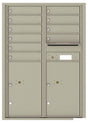 Versatile Front Loading Commercial Mailbox with 10 Tenant Doors and 2 Parcel Lockers - Double Column-Postal Grey (PG)