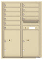 Versatile Front Loading Commercial Mailbox with 10 Tenant Doors and 2 Parcel Lockers - Double Column-Sandstone (SD)