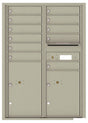 Versatile Front Loading Commercial Mailbox with 11 Tenant Doors and 2 Parcel Lockers - Double Column-Postal Grey (PG)