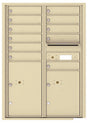Versatile Front Loading Commercial Mailbox with 11 Tenant Doors and 2 Parcel Lockers - Double Column-Sandstone (SD)