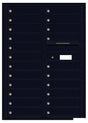 Versatile Front Loading Commercial Mailbox with 22 Tenant Doors and Outgoing Mail Slot - Double Column-Black (BK)