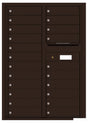 Versatile Front Loading Commercial Mailbox with 22 Tenant Doors and Outgoing Mail Slot - Double Column-Dark Bronze (DB)