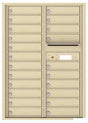 Versatile Front Loading Commercial Mailbox with 22 Tenant Doors and Outgoing Mail Slot - Double Column-Sandstone (SD)