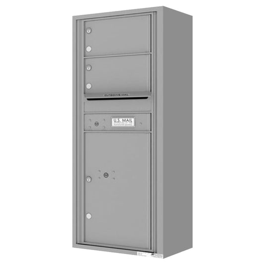 Florence 4C Horizontal Mailbox - 2 Doors, 1 Parcel Locker - 12 Doors High Private Access