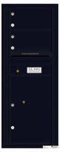 Versatile Front Loading Commercial Mailbox with 2 Tenant Doors and 1 Parcel Locker - Single Column-Black (BK)