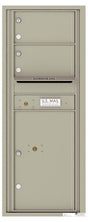 Versatile Front Loading Commercial Mailbox with 2 Tenant Doors and 1 Parcel Locker - Single Column-Postal Grey (PG)
