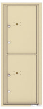 Versatile Front Loading Fully Recessed Single Column Commercial Mailbox with 2 Large Parcel Lockers-Sandstone (SD)