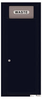 Versatile Front Loading Single Column Large Trash Receptacle Recycling Bin-Black (BK)